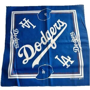 Los Angeles Dodgers MLB Bandana 20.5x20.5 Logo 7 RN13962 Blue Vintage 1995
